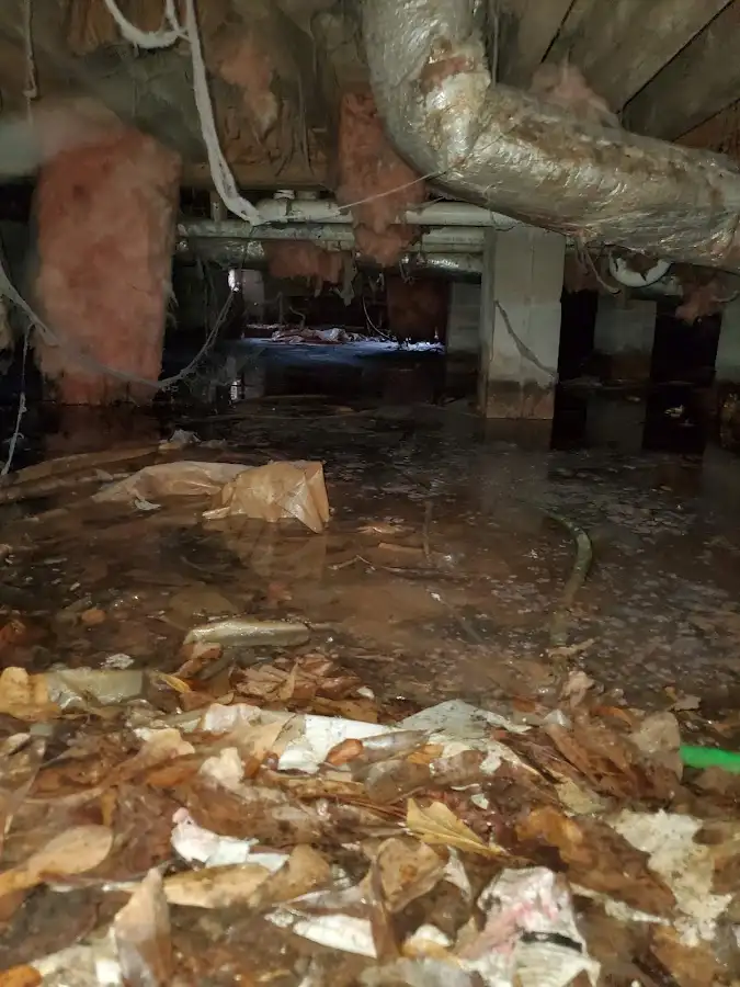 Crawl space flood assessment for Commercial Water Damage Restoration in Reserve