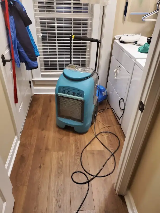 Commercial dehumidifier deployed for Flood Damage Cleanup in Reserve